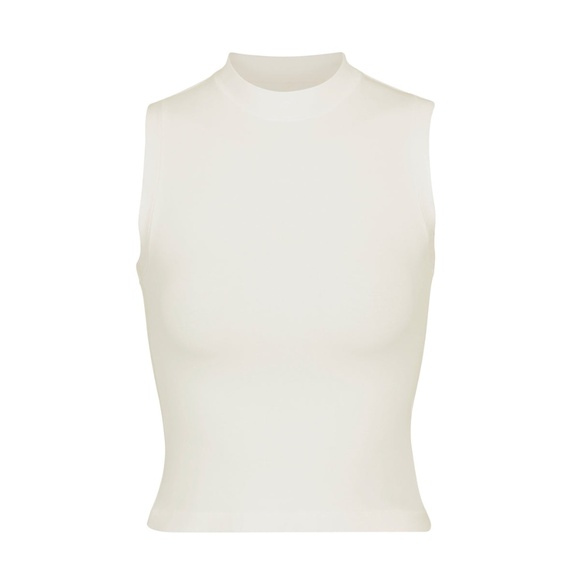 Skims Cotton Jersey Bone Mock Neck Tank Size medium - Picture 1 of 4